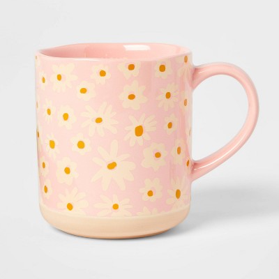 2 PC Pink Rose Glass Tea Cup Mug / Coffee Drinking Mugs – R & B Import