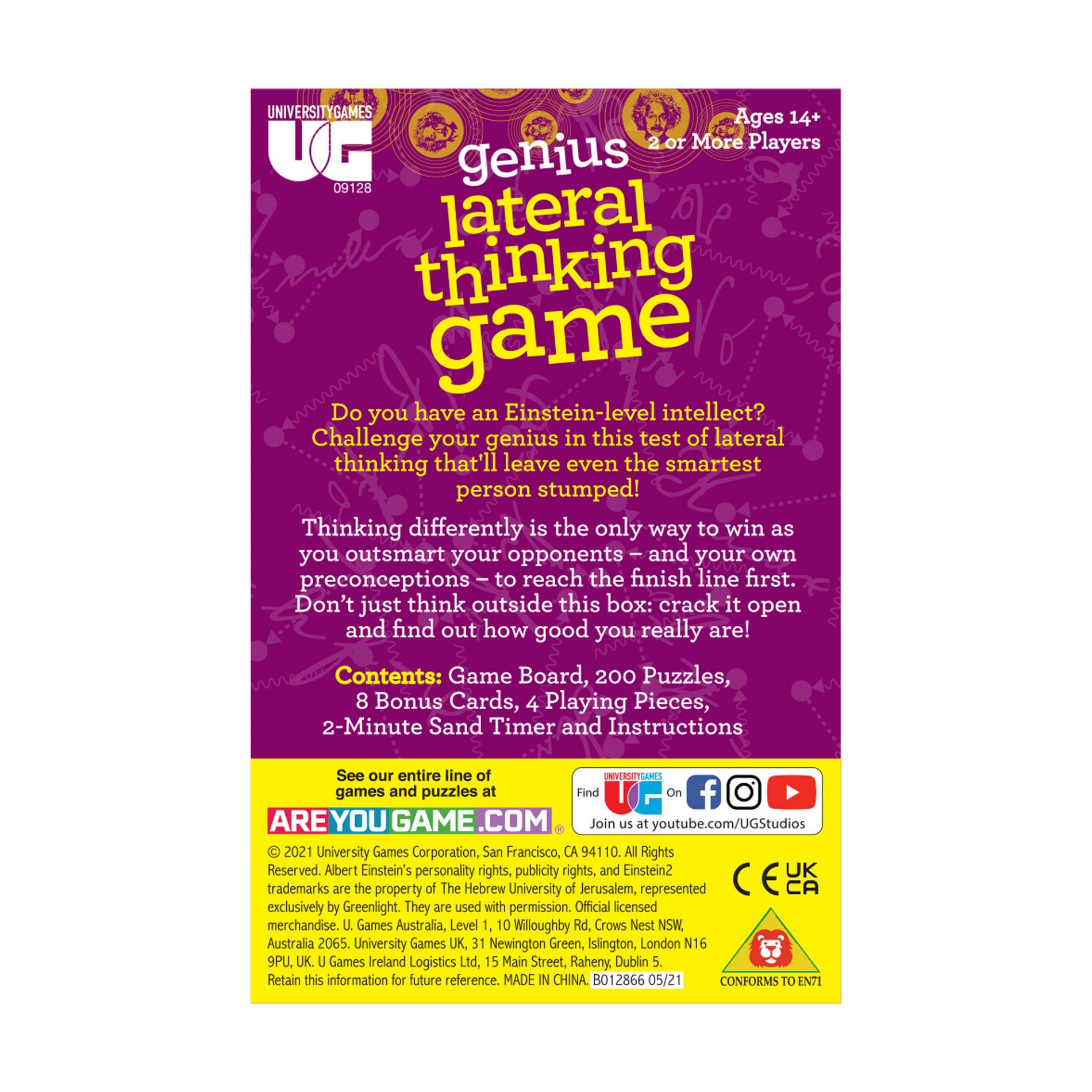 University Games Einstein Genius Lateral Thinking Game