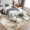 Machine Washable Area Rug 5x7 Contemporary Abstract Rug for Bedroom with Non Slip Backing Low Pile Soft Marble Printed Floor Carpet - 4 of 4