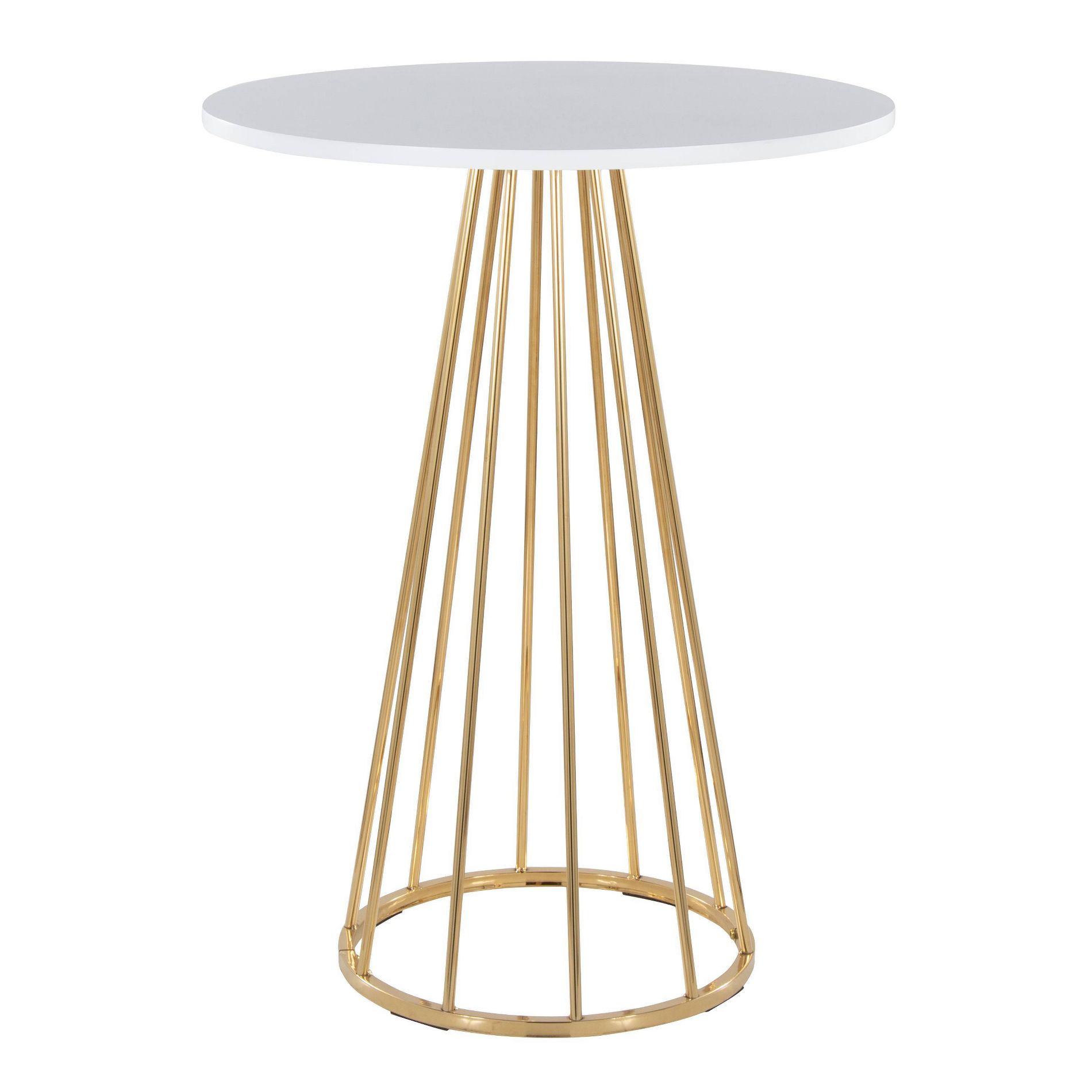 LumiSource Canary MDF Counter Table Gold/White