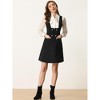INSPIRE CHIC Women's Double Breasted Decor A-Line Pinafore Suspender Dress - 4 of 4