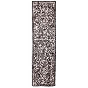 Liora Manne Carmel  Indoor/Outdoor Rug  Black.. - 1 of 4