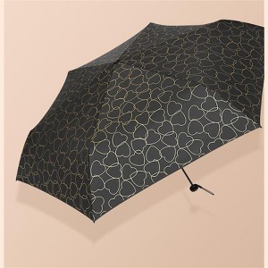 Clotth Folding Umbrella for Rain - Light and Portable, Rain or Shine, Manual Operation, Fiber Sun Umbrella, Vinyl Print - 1 of 4