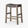 Maven Lane Emerson Rustic Backless Vegan Leather Counter Height Bar Stool - 2 of 4