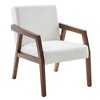 CENGHU Solid Wooden Mid-Century Modern Accent Chair, Linen Fabric Reading Chair, Upholstered Arm Chair for Living Room, Bedroom - 2 of 4