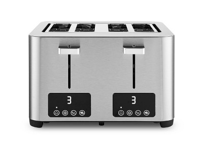 Stainless Steel Digital 4-Slice Wide Slot Toaster