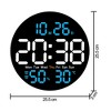 LED Wall Clock With Remote Control Auto Dimming 10 Level Brightness Digital Alarm Clock For Home Farmhouse Office - 4 of 4