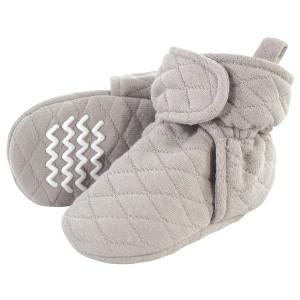 Hudson Baby Baby and Toddler Quilted Booties, Gray - 1 of 2