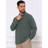 INSPIRE CHIC Men's Classic Solid Color Long Sleeves Basic Golf Polo T-Shirts - 4 of 4