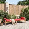 vidaXL Patio Bench with Cushion Brown Poly Rattan Acacia - 3 of 4