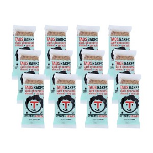 Taos Bakes Dark Chocolate Almond and Sea Salt Bars - 12 bars, 1.8 oz - 1 of 4