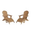 WestinTrends Tuscany HIPS Outdoor Patio Folding Adirondack Chairs with Ottomans (4-Piece Conversation Set) - 4 of 4