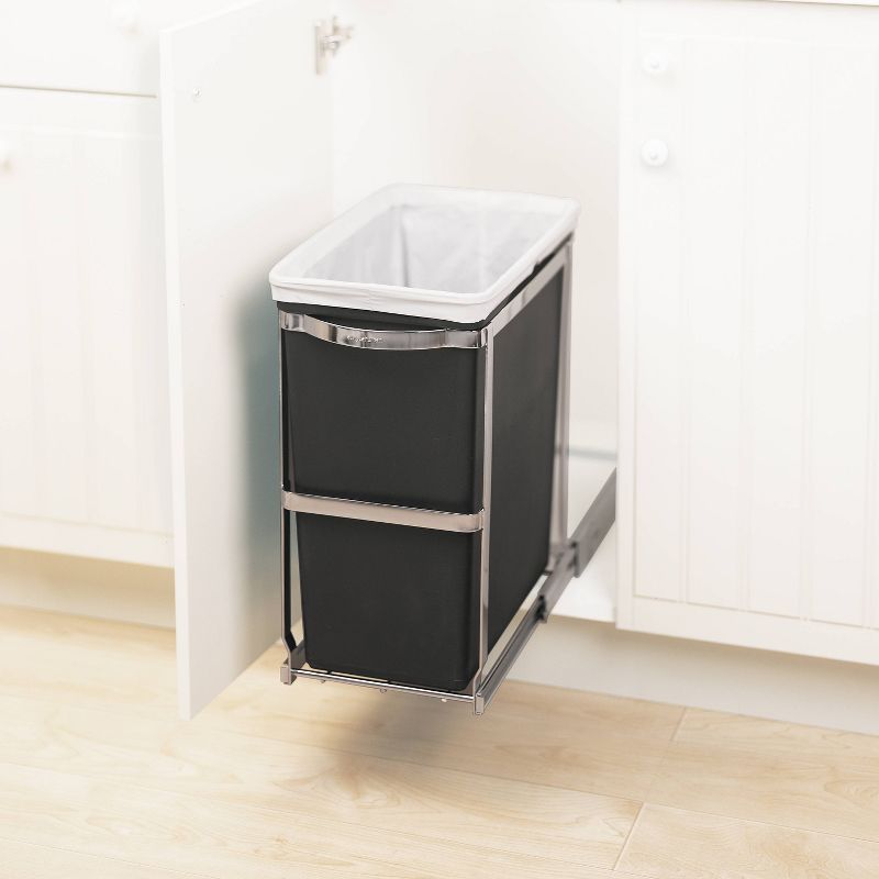 simplehuman Under Counter Pull-Out Trash Can, Heavy-Duty Steel Frame, 5 of 7