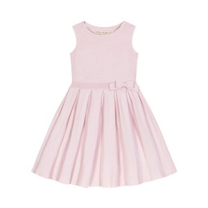 Hope & Henry Heirloom Girls'  Sleeveless Pleated Sweater Dress with Bow, Toddler - 1 of 4