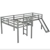 Twin Size Loft Bed, L-Shaped Bed with Ladder and Slide -ModernLuxe - 4 of 4