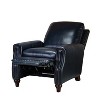 Theresa Modern Wooden Upholstery Genuine Leather Recliner with Nailhead Trim for Living Room and Bedroom  | ARTFUL LIVING DESIGN - 3 of 4