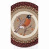 Earth Rugs Robin Print Round Placemat – Rustic Cabin Style Dining 15” - 3 of 3