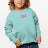 The Juniper Shop Embroidered Choose Happy Smiley Face Toddler Graphic Sweatshirt - 2 of 3