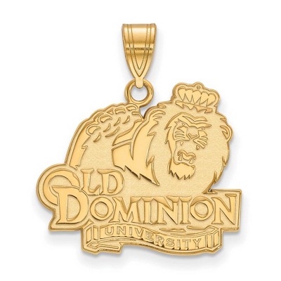 Black Bow Jewelry 10k Yellow Gold Old Dominion Monarchs NCAA Large Pendant
