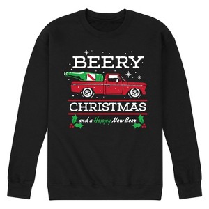 Men's - Instant Message - Beery Christmas Graphic Fleece Sweatshirt - 1 of 4