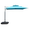 TiramisuBest 9ft Aluminum Cantilever Tilt Patio Umbrella with Center Pole - Lake Blue (Not Base) - 3 of 4
