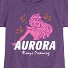 Girls' - Disney Princess - Aurora Always Dreaming Fitted Short Sleeve Graphic T-Shirt - 2 of 4