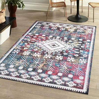 Dhiya Distressed Kilim Area Rug - JONATHAN Y