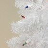 Northlight 2' Prelit Artificial Christmas Tree Slim White Tinsel - Multi-Color Lights - 2 of 4