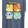 Women's - Pokémon - Pikachu Charmander Bulbasaur Squirtle Square Short Sleeve Graphic T-Shirt - 2 of 4