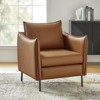 Colin Modern Anti-scratch Fabric Armchair with Black Metal Legs | Artful Living Design - 3 of 4