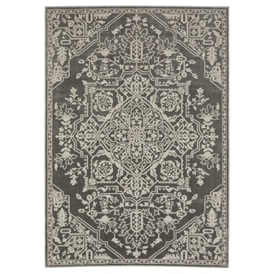Oriental Weavers Intrigue INT12 Grey/Light Grey Indoor Area Rug - 3'10" x 5'5"