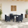vidaXL Garden Table Anthracite 100 x 100 x 73 cm poly rattan - 3 of 4