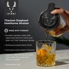 Viski Titanium Staghead Hawthorne Strainer - Laser Cut Cocktail Strainer for Drinks with Springs and Scratch Resistant Titanium Finish - Set of 1 - 2 of 4
