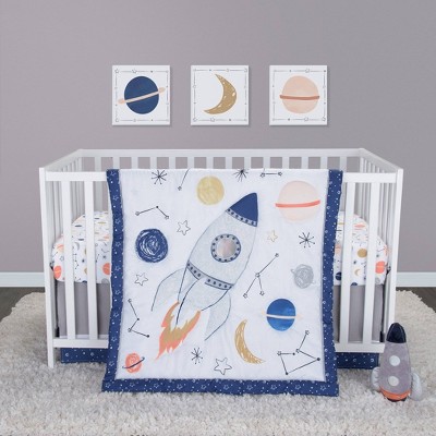 Sammy & Lou Cosmic Rocket Crib Bedding Set - 4pc