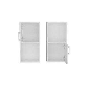 SEVOBAL Bathroom Storage Cabinets Wall Mounted Double Door Cabinet with Multiple Shelves for Bathroom, White, 6.2"*11.8"*23.7" - 1 of 4