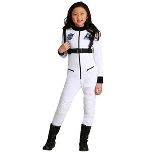 HalloweenCostumes.com White Astronaut Costume for Girls - 1 of 4