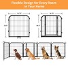 Indoor Dog Playpen, Heavy Duty Metal Animal Barrier Fence, Portable Outdoor Dog Kennel with Door - 2 of 4