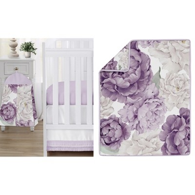 Sweet Jojo Designs Girl Baby Crib Bedding Set - Peony Floral Garden ...