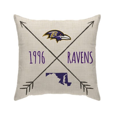 NFL Baltimore Ravens Cross Arrow Decorative Throw Pillow