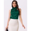 Allegra K Women's Satin Halter Neck Elegant Sleeveless Silky Summer Top - 2 of 4