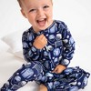 Lev Baby Boys' Bamboo Convertible Zipper Romper – Hockey Print One-Piece Baby Boy Clothes (6–12M to 18–24M) - 3 of 4