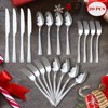 DOMETOUR 20 pcs Stainless Steel Silverware Set Flatware Cutlery Set Service for 4, Includes Forks Spoons Steak Knives - 3 of 4