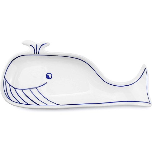 Blue Crab Spoon Rest, white