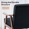 Accent Chair, Living Room Chairs with Solid Wood Frame, Mid Century Modern Chair Ergonomic Backrest for Bedroom, Reading Room - 3 of 4
