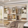 Aheaplus 12.2 - 18.5 FT Closet Organizer with 2 Mirrors, Wooden Closet System with 9 Drawers and 6 Hanging Rods - 2 of 4