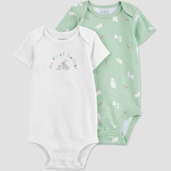 Carter's Just One You® Baby 2pk My First Easter Bodysuit - Green/White