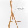 Cappelletto Sonia Premium Folding Lightweight Field Easel for Painting, Horizontal or Vertical Large Canvas Support up to 44", Handmade Italian - 2 of 4