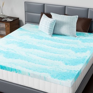 Sweetcrispy 2  Gel Memory Foam Mattress Topper | Blue - 1 of 4