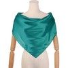 INSPIRE CHIC Women's Solid Color Satin Large Square Scarf Neckerchief Bandanas 35"x35" - 2 of 4