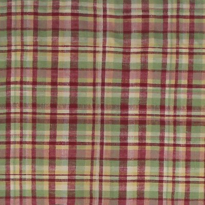 Plaid Multi-Color Cotton Scalloped Window Valance 50" x 17"
